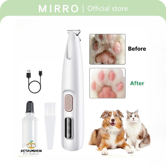 New Pet Trimmer for Dogs and Cats,Waterproof Rechargeable Pet Shaver with LED Light, Multifunctional Pet Hair Clippers for Paws Eyes Ears Face Rump,Dog Stuff,Cat Paw Trimmer,Rechargeable Low Noise Pet Trimmer