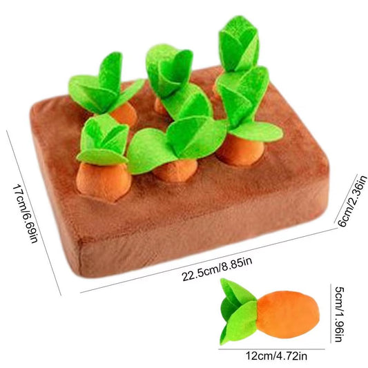 Pet Carrot Plush Toys Interactive Tooth Cleaning Toy Plush Vegetable Field Chew Toy Sniff Training Food Toys Dog Toys
